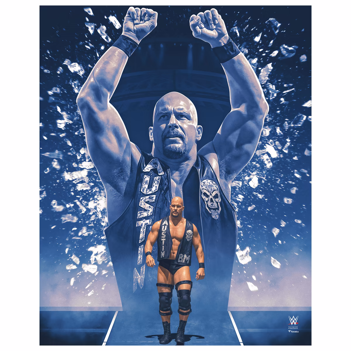 "Stone Cold" Steve Austin WWE Unsigned 16" x 20" Photo Print - Art by Brian Konnick 4 "Stone Cold" Steve Austin WWE Unsigned 16" x 20" Photo Print - Art by Brian Konnick