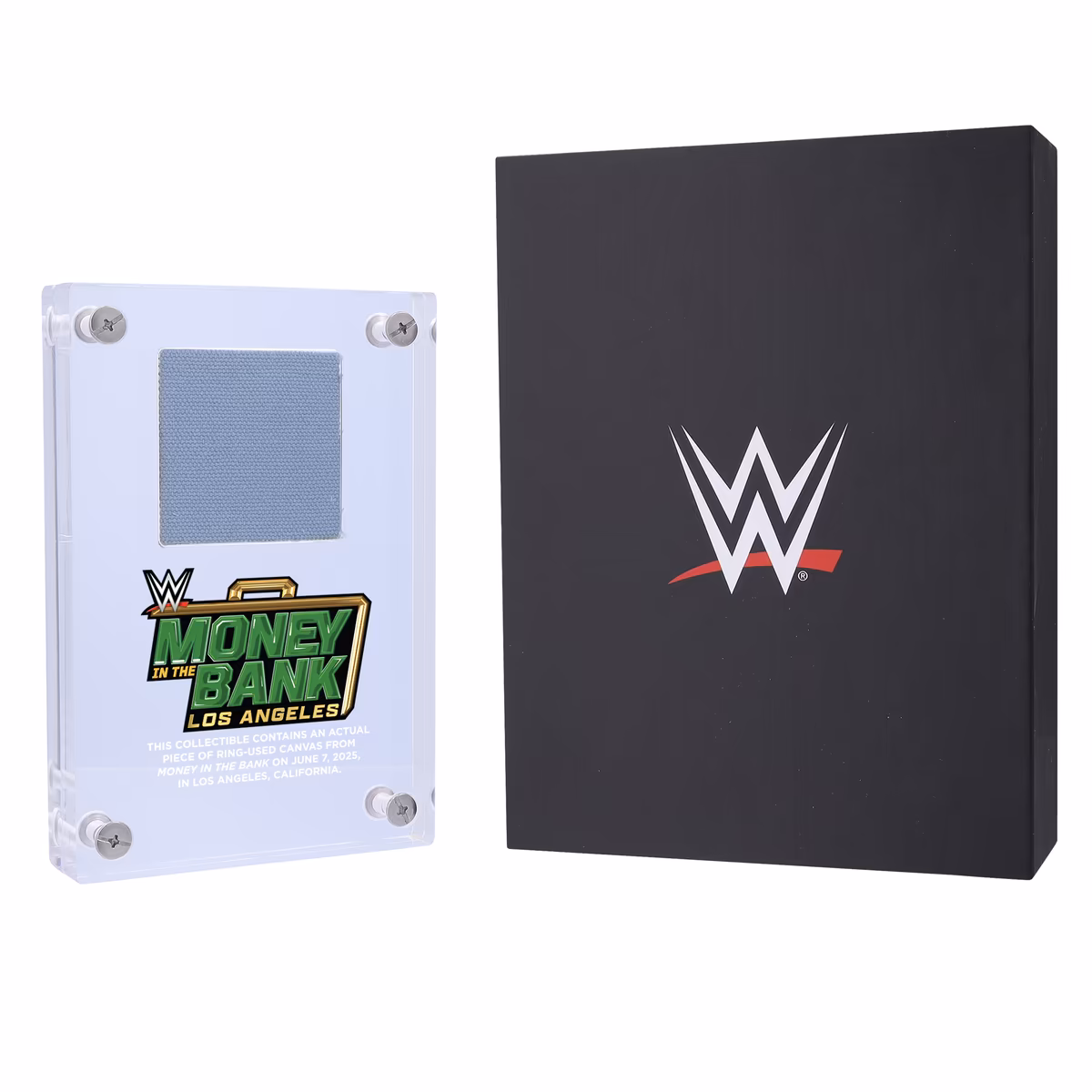 2025 WWE Money in the Bank Acrylic Display Case with Match-Used Canvas