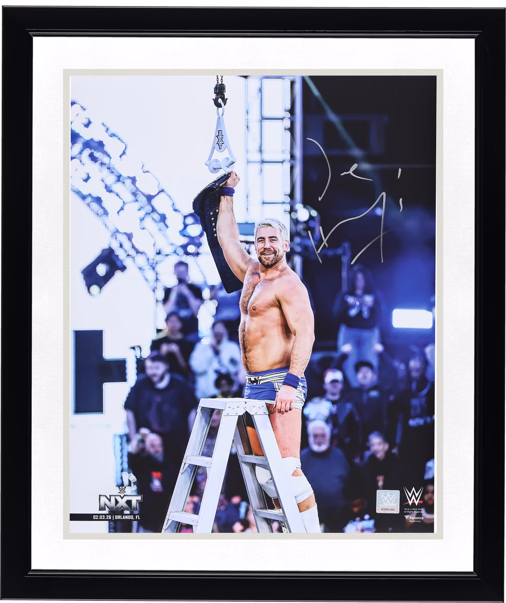 Joe Hendry WWE Autographed 16" x 20" Raising NXT Title Photograph 3 Joe Hendry WWE Autographed 16" x 20" Raising NXT Title Photograph