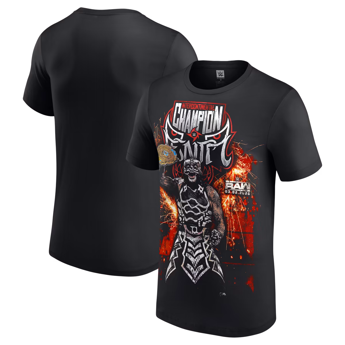 Men's Black Penta Intercontinental Champion T-Shirt