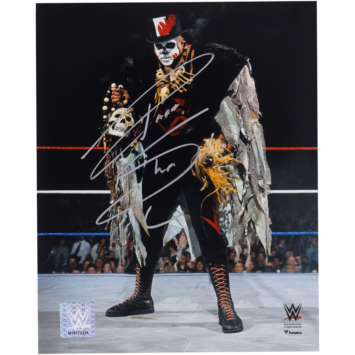 Papa Shango WWE Autographed 8" x 10" In-Ring Pose Photograph