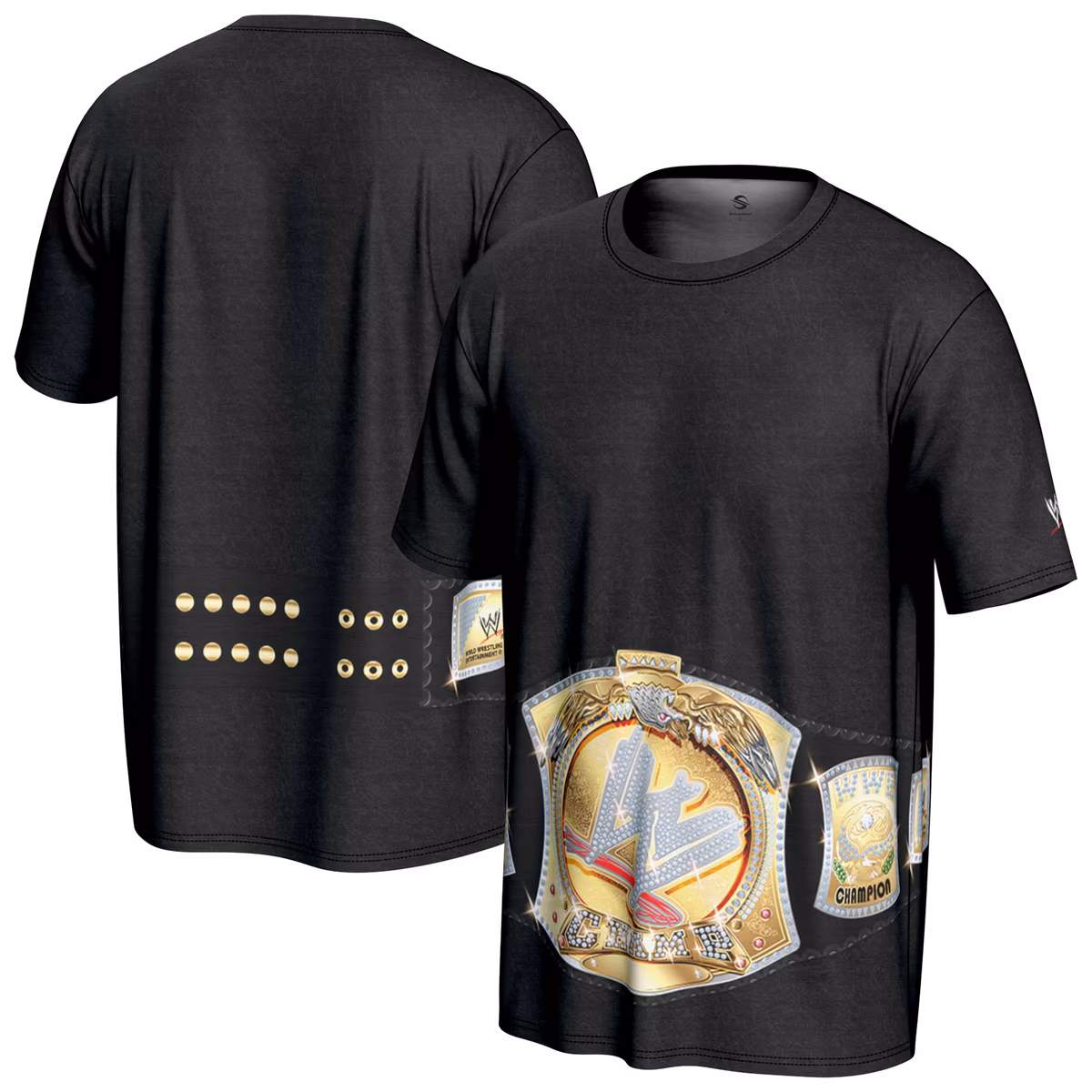 Youth ProSphere Black WWE Spinner Belt T-Shirt