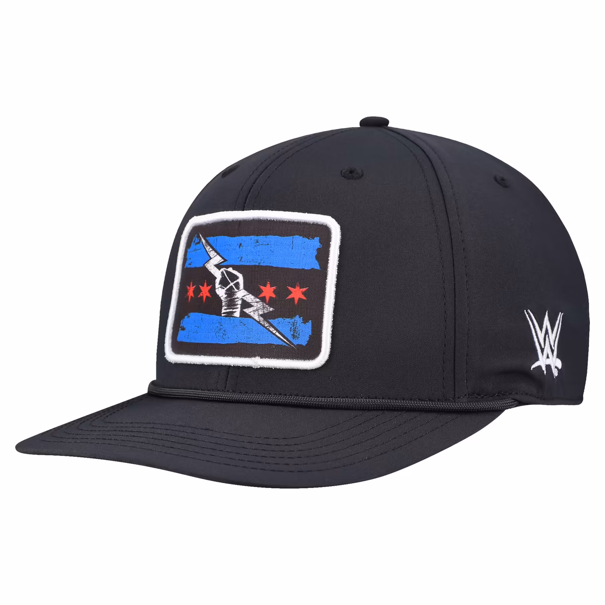 Men's Black CM Punk WWE Primary Flag Mark Back 9 Snapback Hat 3 Men's Black CM Punk WWE Primary Flag Mark Back 9 Snapback Hat