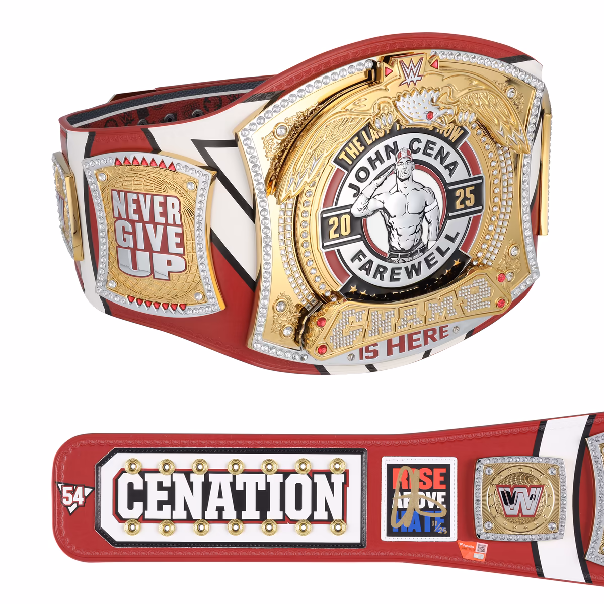 John Cena WWE Autographed Farewell Tour 2025 Springfield Replica Title Belt  - Limited Edition of 25