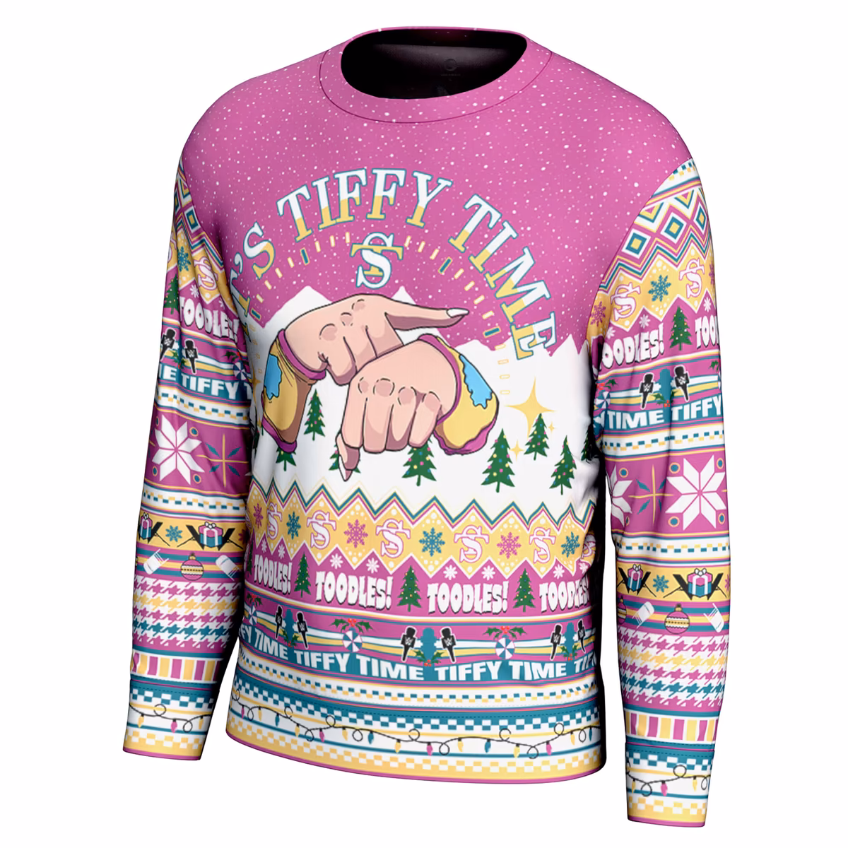 Men's ProSphere Pink Tiffany Stratton Holiday Sweater 3 Men's ProSphere Pink Tiffany Stratton Holiday Sweater