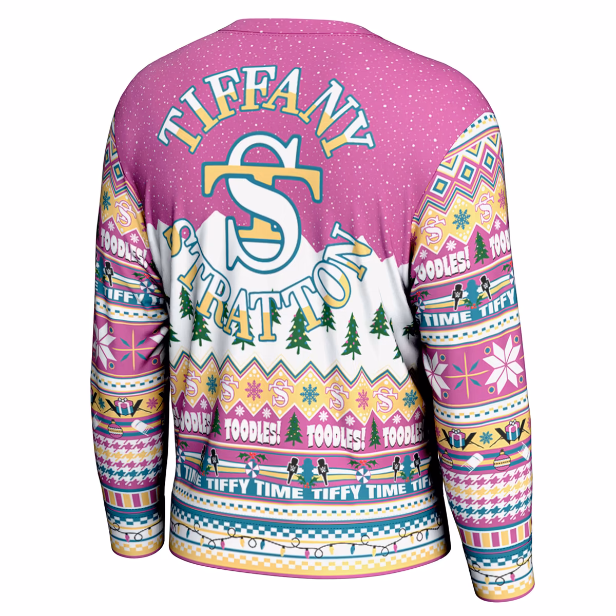Men's ProSphere Pink Tiffany Stratton Holiday Sweater 4 Men's ProSphere Pink Tiffany Stratton Holiday Sweater
