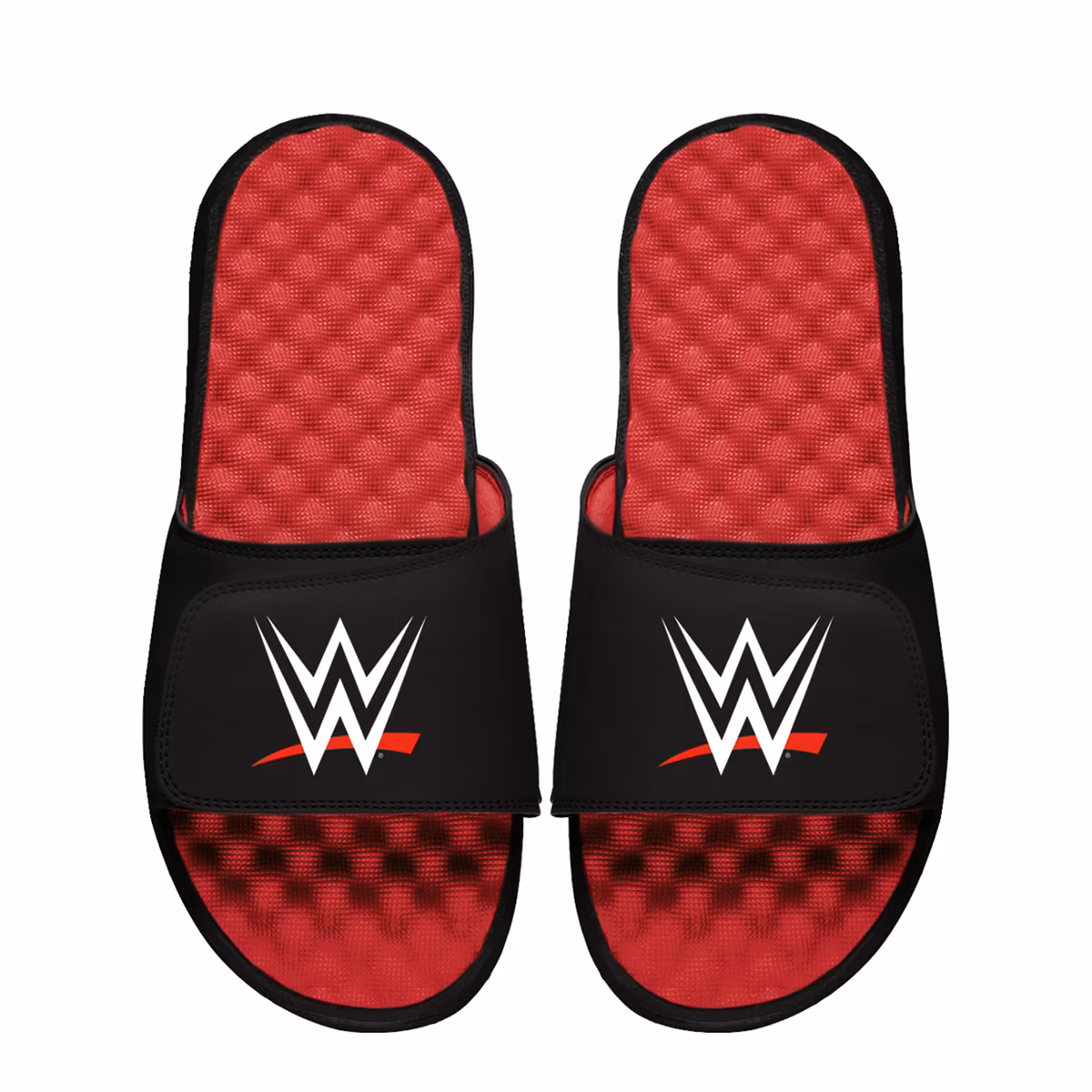 Youth ISlide Black/Red WWE Logo Slide Sandals 3 Youth ISlide Black/Red WWE Logo Slide Sandals