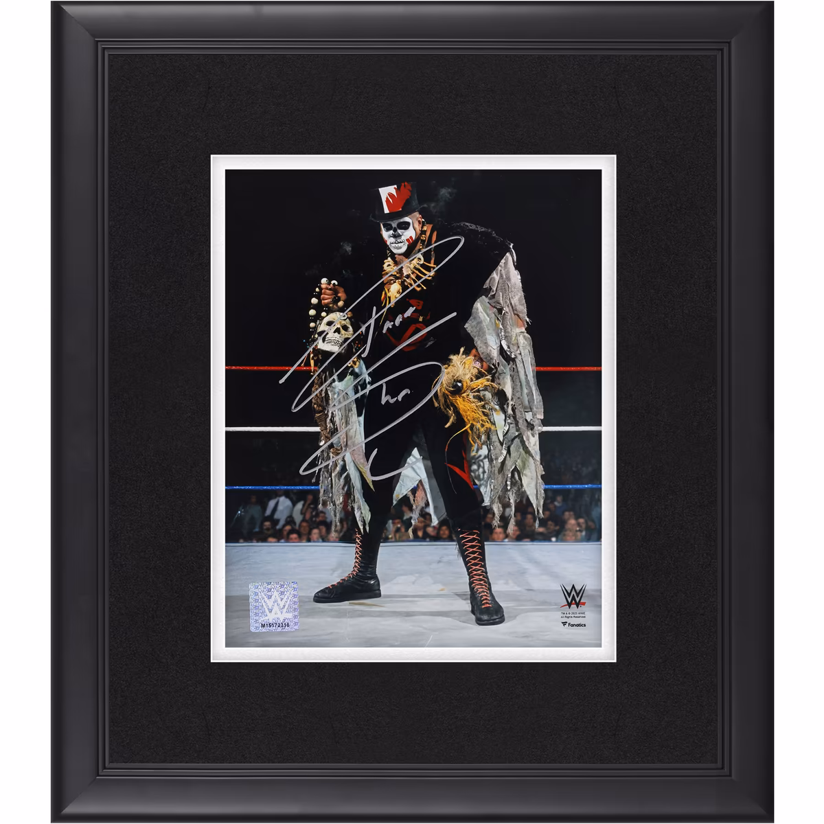 Papa Shango WWE Autographed Framed 8" x 10" In-Ring Pose Photograph