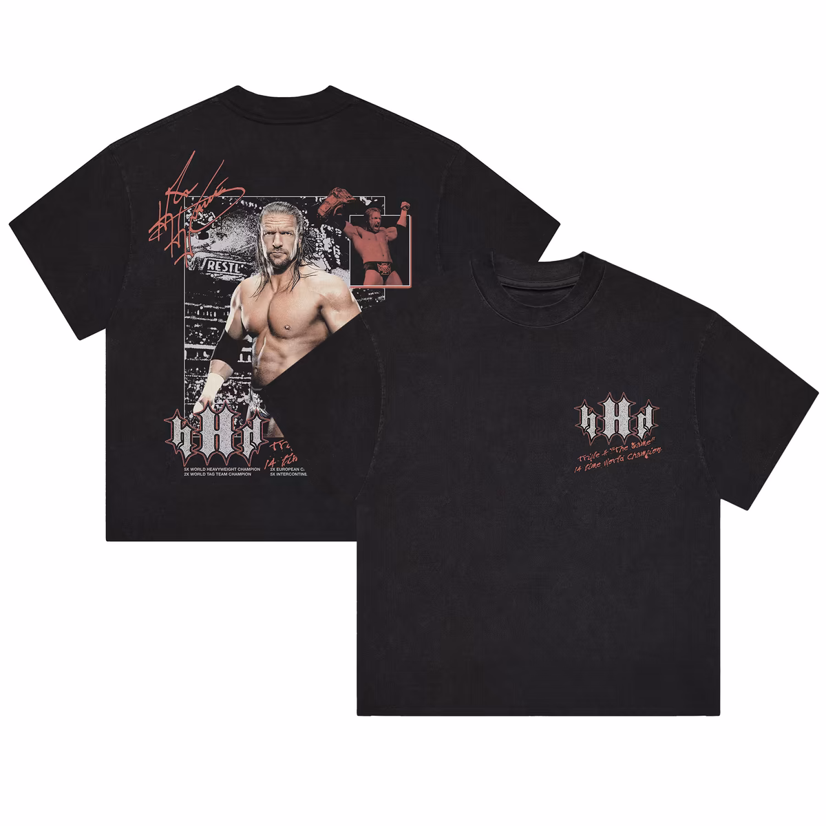 Men's Black Triple H Game Boxy T-Shirt 2 Men's Black Triple H Game Boxy T-Shirt
