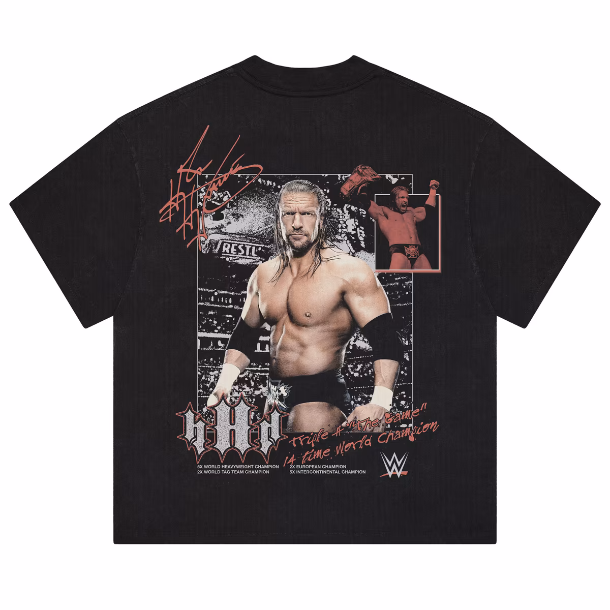 Men's Black Triple H Game Boxy T-Shirt 4 Men's Black Triple H Game Boxy T-Shirt