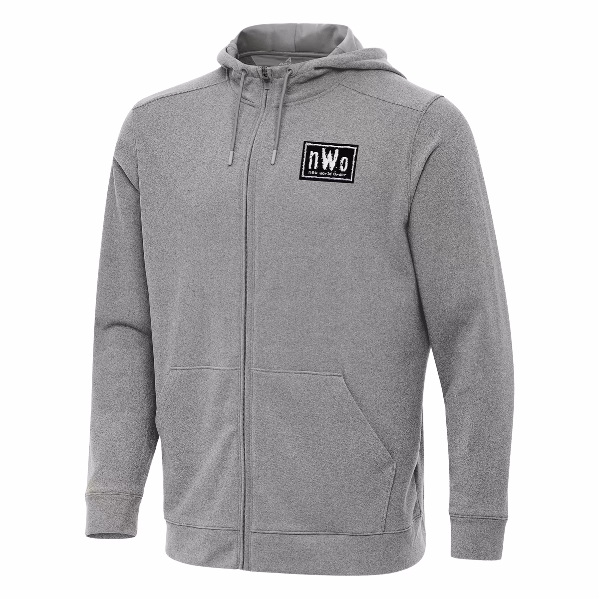 Men's Antigua Heather Gray nWo Effortless Full-Zip Hoodie 3 Men's Antigua Heather Gray nWo Effortless Full-Zip Hoodie