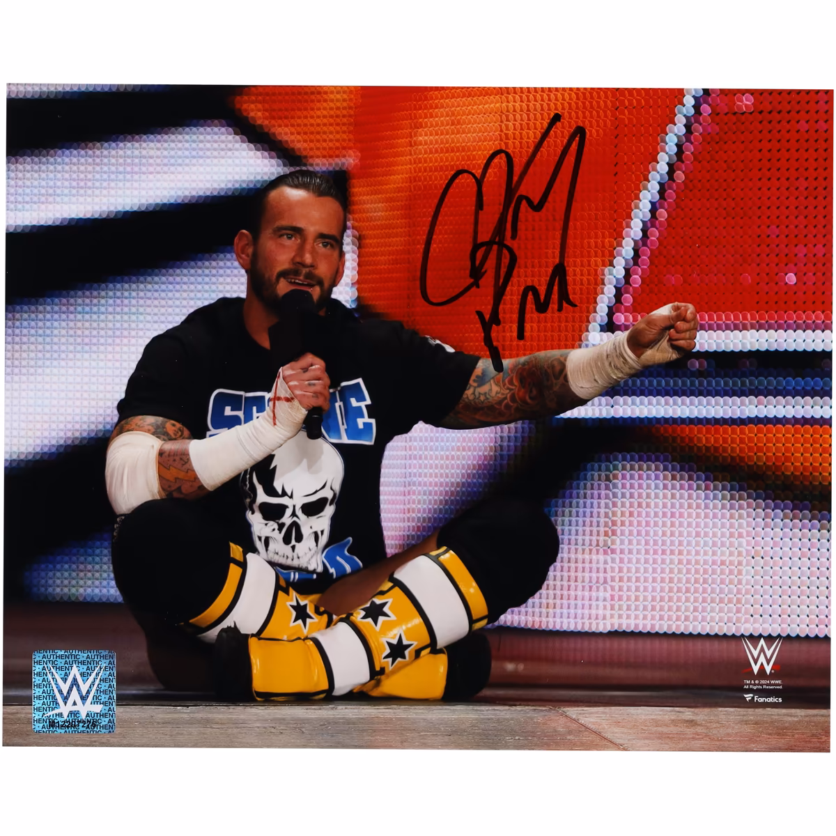 CM Punk WWE Autographed 8" x 10" Original Pipe Bomb Photograph 9 CM Punk WWE Autographed 8" x 10" Original Pipe Bomb Photograph