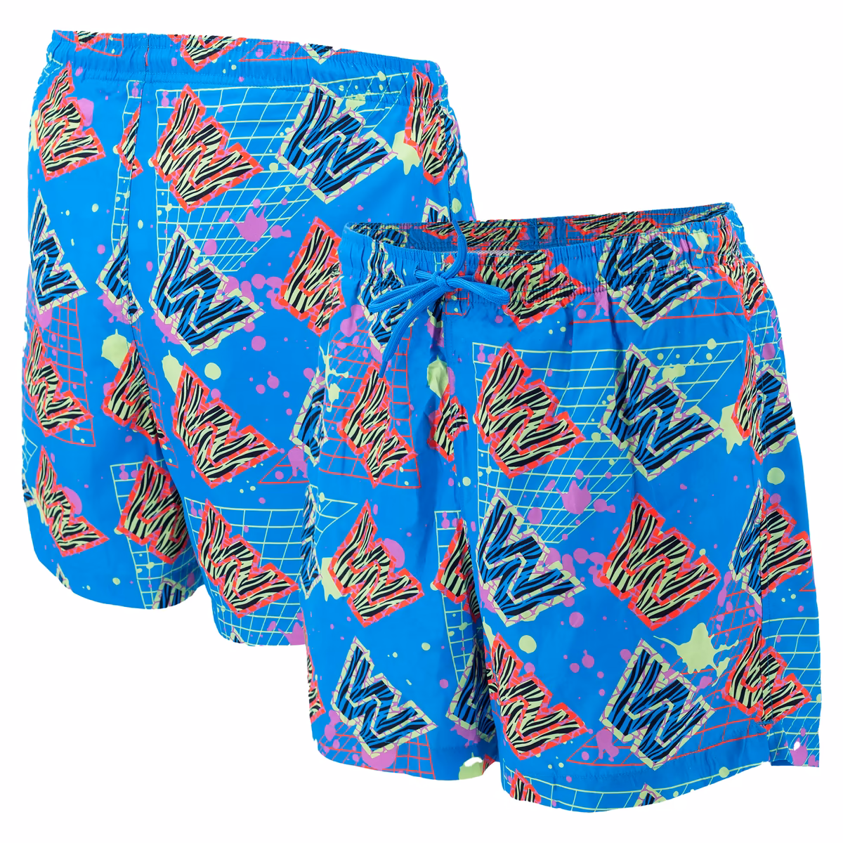 Men's Ripple Junction Blue/Orange WWE Retro Wave Repeating Logo Board Shorts 8 Men's Ripple Junction Blue/Orange WWE Retro Wave Repeating Logo Board Shorts