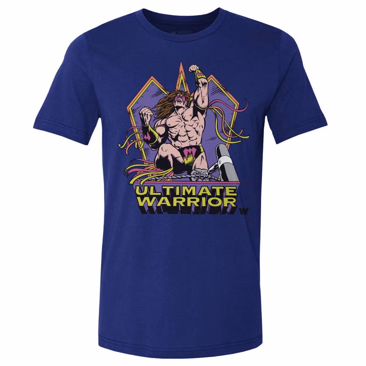 Men's 500 Level Royal The Ultimate Warrior Retro Vector T-Shirt 13 Men's 500 Level Royal The Ultimate Warrior Retro Vector T-Shirt