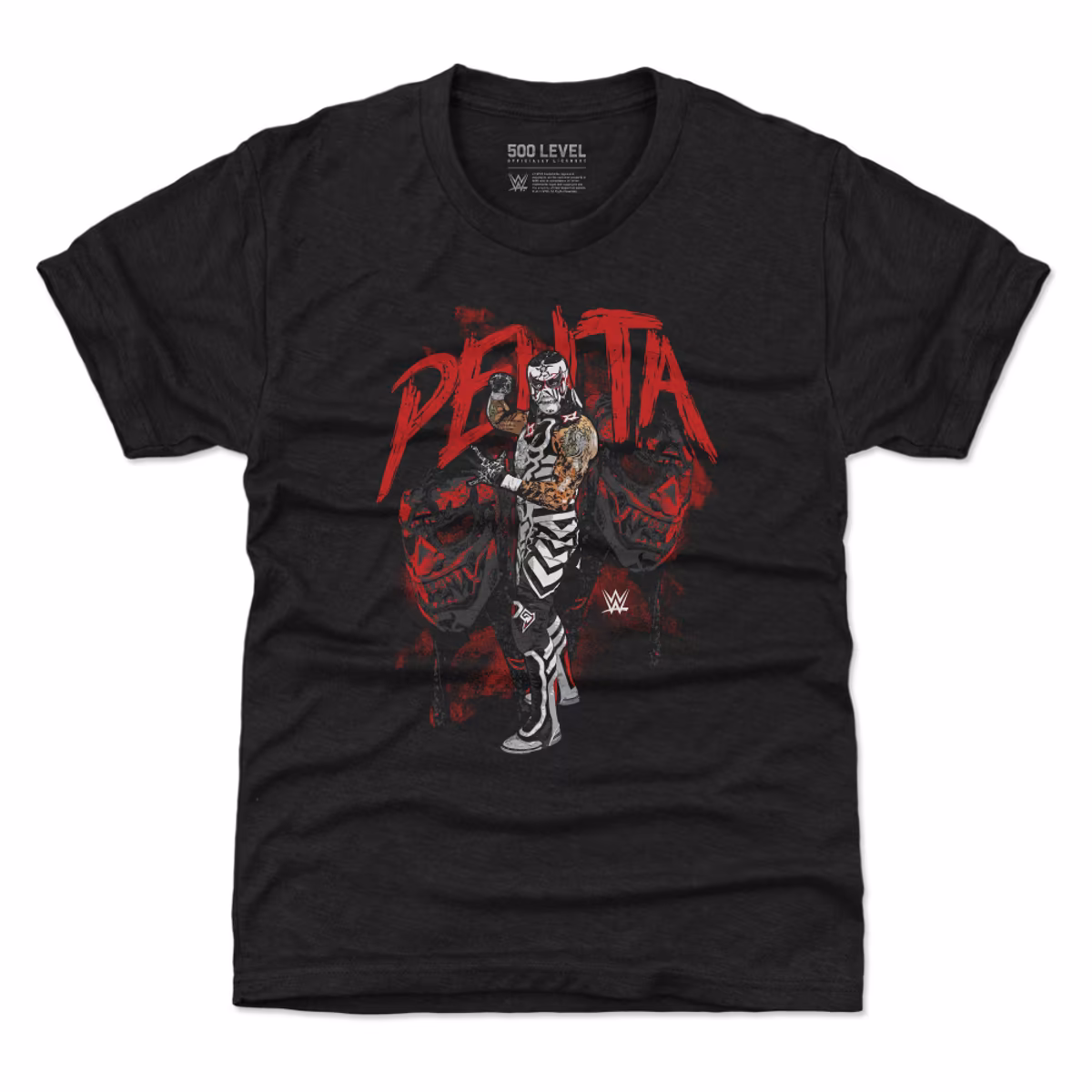 Youth 500 Level Heather Black Penta Grunge Pose T-Shirt 2 Youth 500 Level Heather Black Penta Grunge Pose T-Shirt