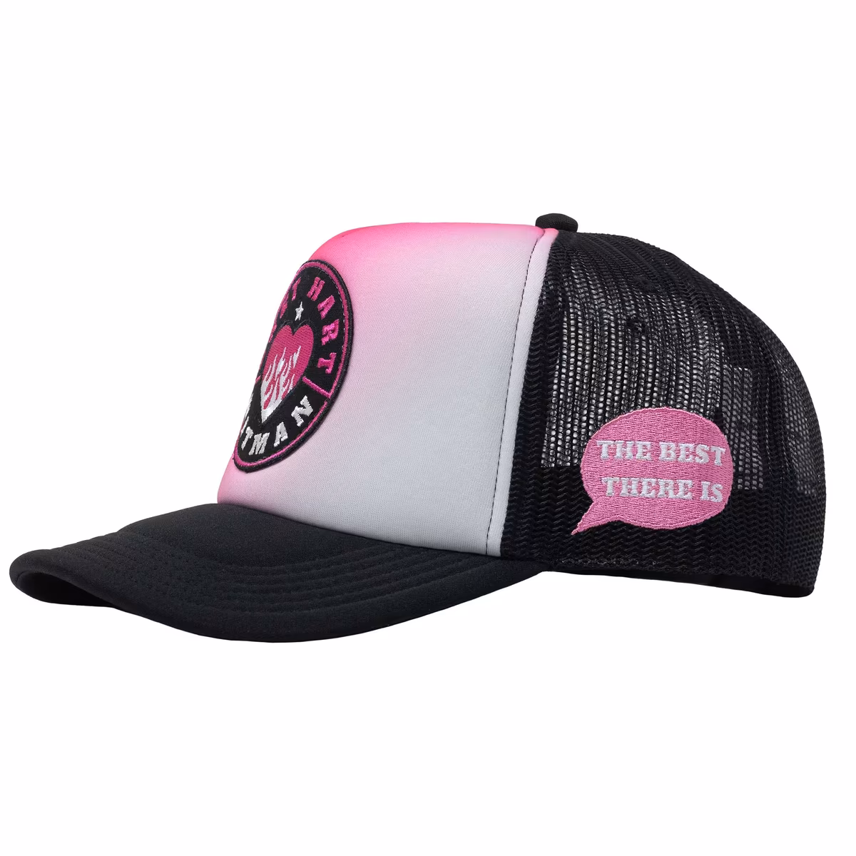 Men's Black Bret Hart Gradient Trucker Adjustable Hat 3 Men's Black Bret Hart Gradient Trucker Adjustable Hat