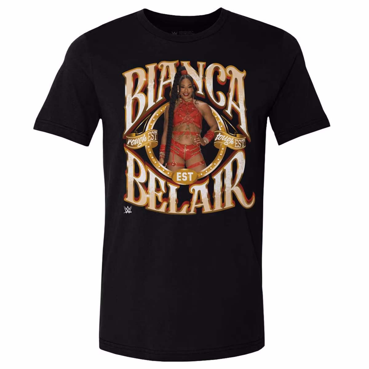 Men's 500 Level Black Bianca Belair Name T-Shirt 5 Men's 500 Level Black Bianca Belair Name T-Shirt