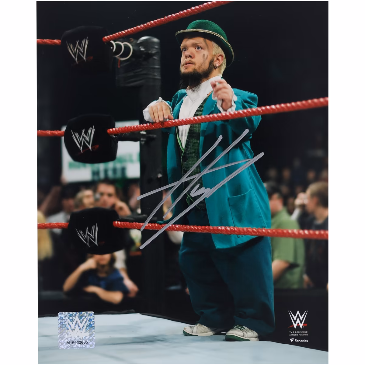 Hornswoggle WWE Autographed 8" x 10" On The Apron Photograph