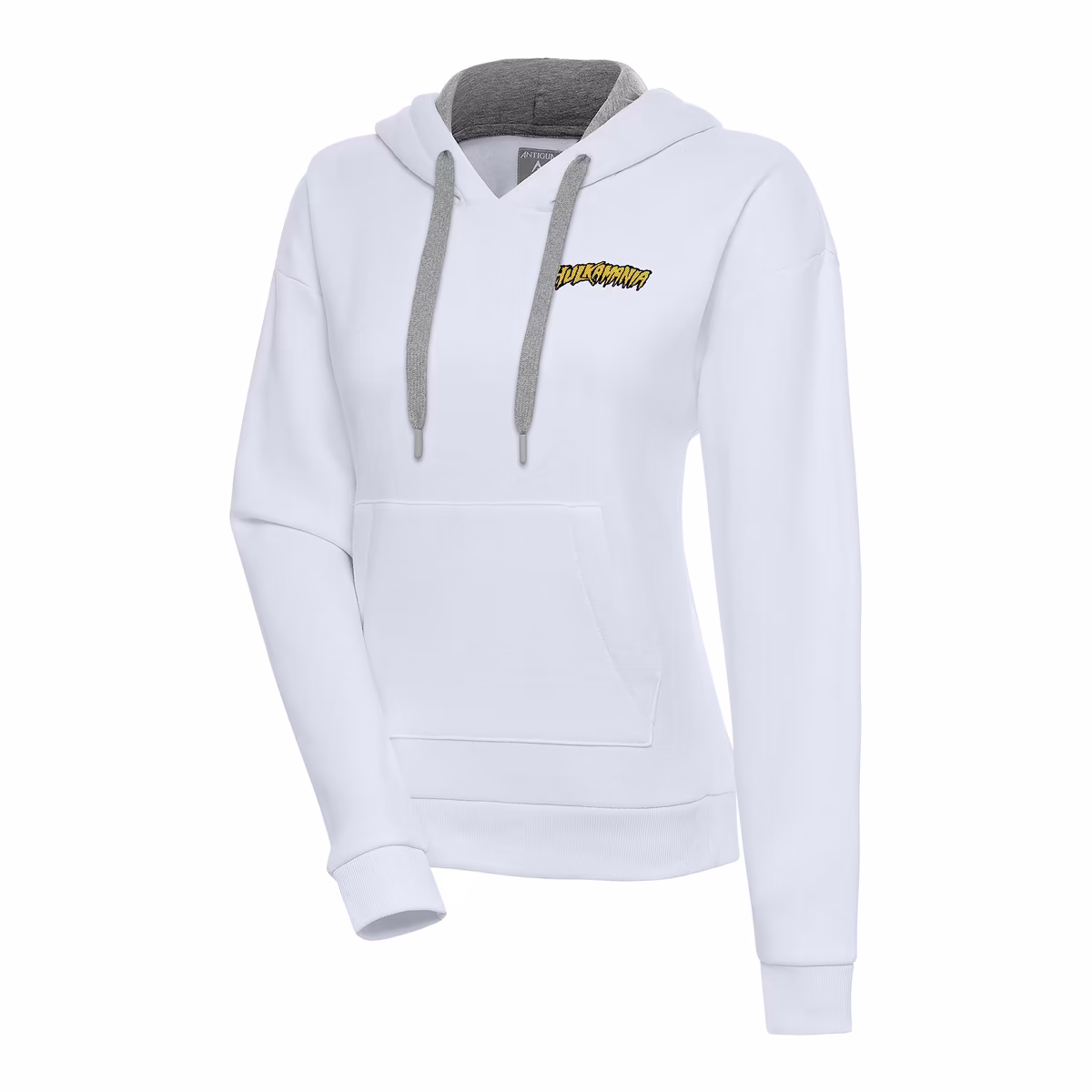 Women's Antigua White Hulk Hogan Victory Pullover Hoodie 1 Women's Antigua White Hulk Hogan Victory Pullover Hoodie