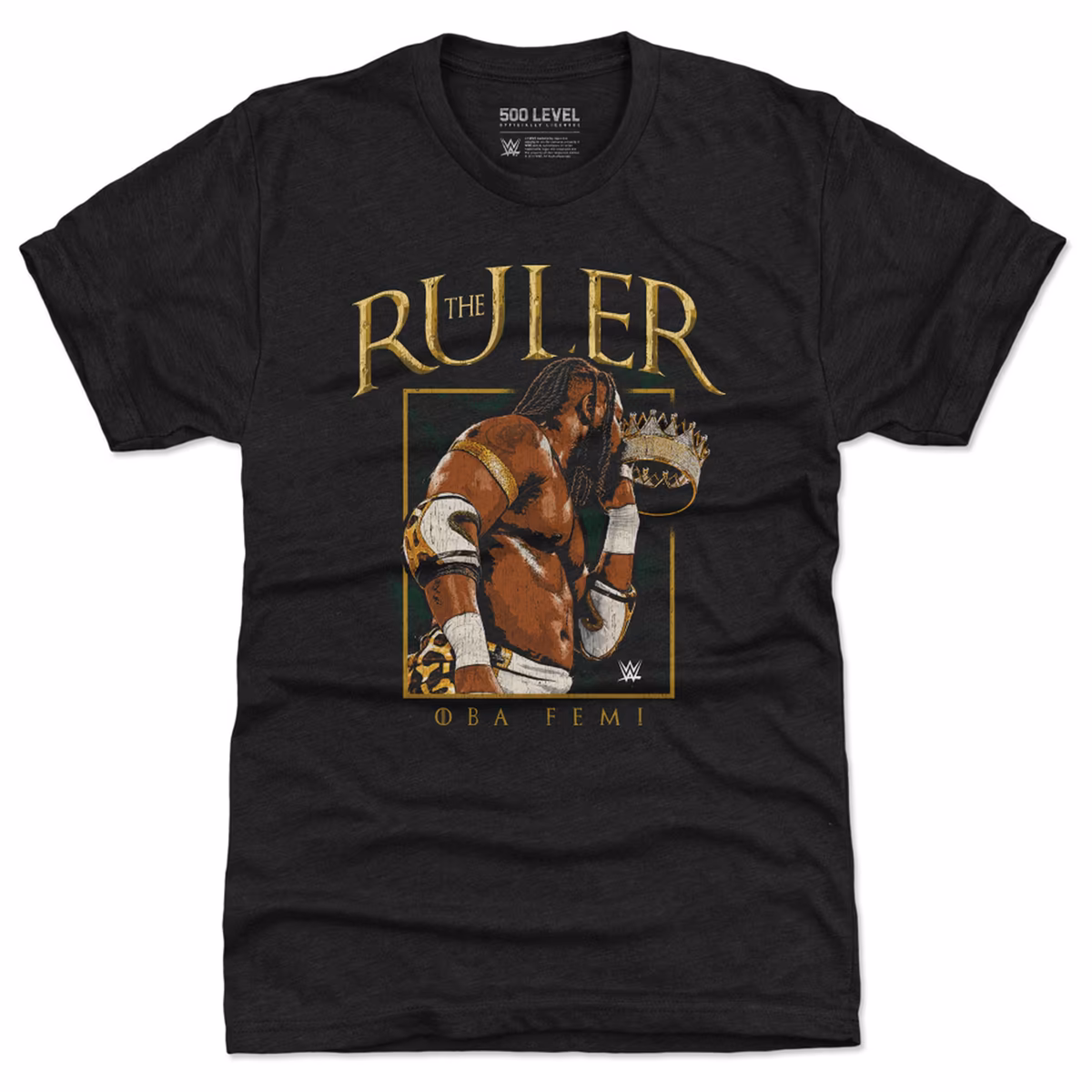 Men's 500 Level Black Oba Femi The Ruler Crown Tri-Blend T-Shirt 7 Men's 500 Level Black Oba Femi The Ruler Crown Tri-Blend T-Shirt