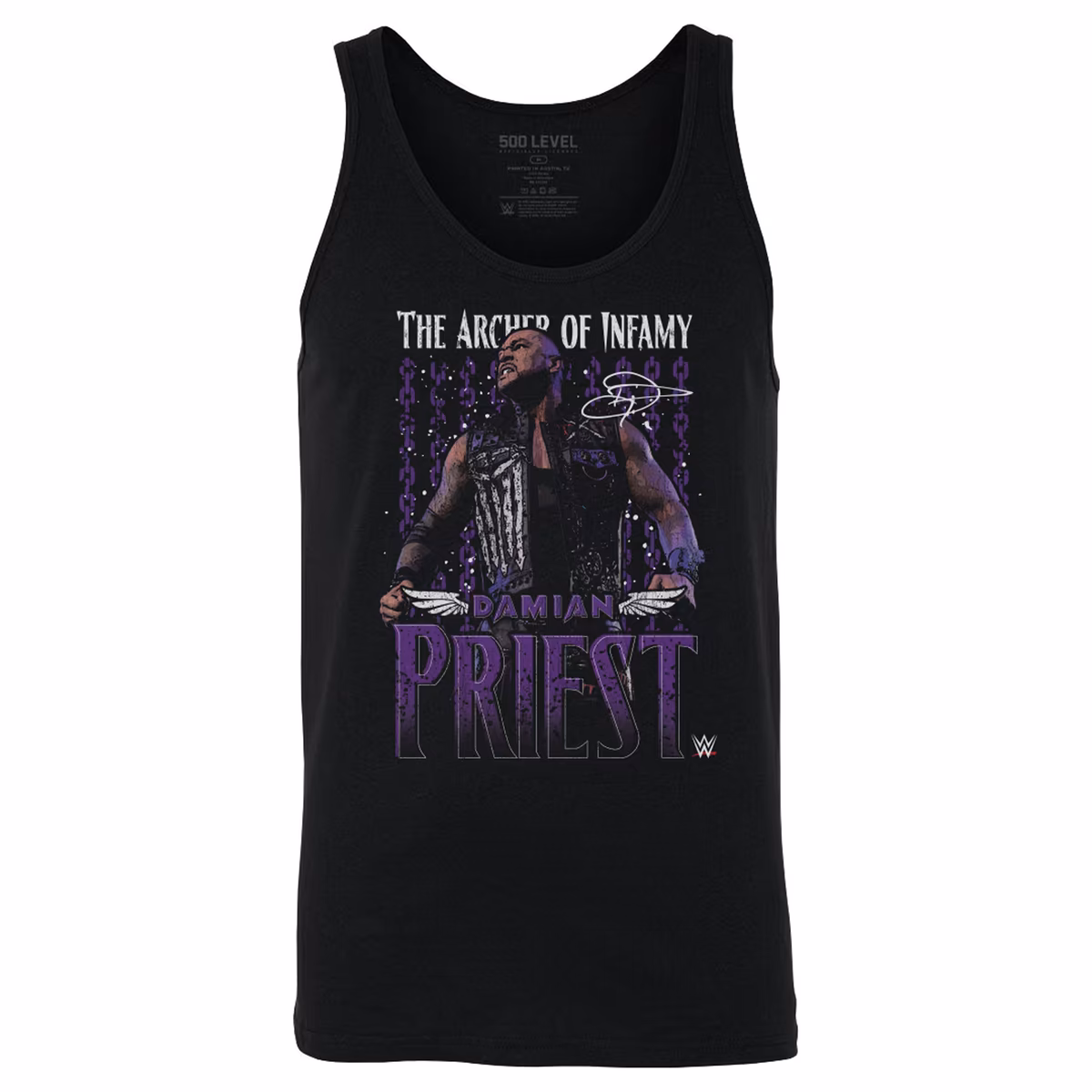 Men's 500 Level Black Damian Priest Tank Top 8 Men's 500 Level Black Damian Priest Tank Top