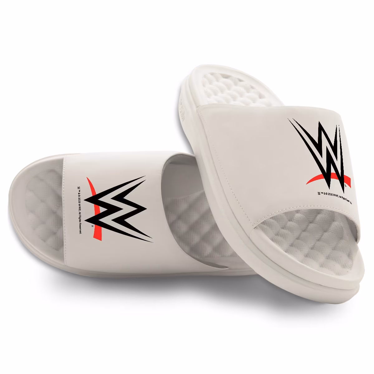 Men's ISlide WWE Logo Motive Slide Sandals 8 Men's ISlide WWE Logo Motive Slide Sandals
