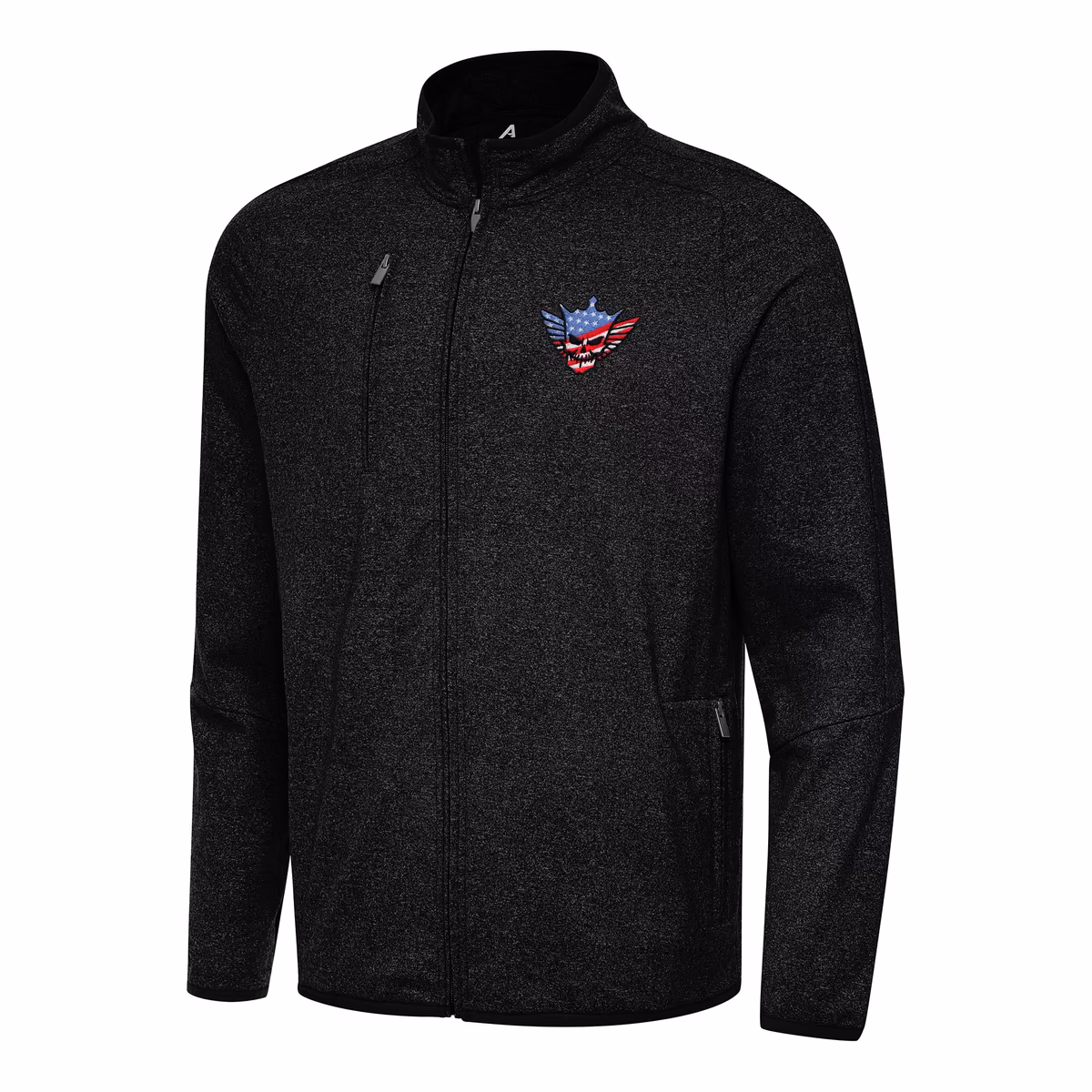 Men's Antigua Cody Rhodes Heather Black WWE Hold-Up Full-Zip Jacket