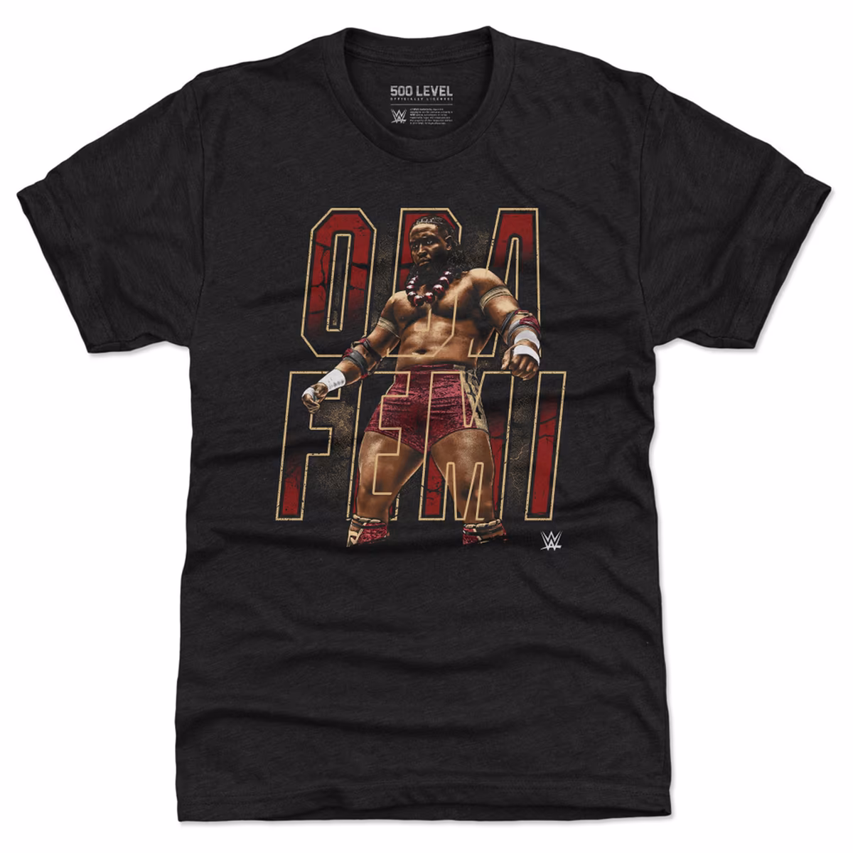 Men's 500 Level Black Oba Femi Outline Name Tri-Blend T-Shirt 6 Men's 500 Level Black Oba Femi Outline Name Tri-Blend T-Shirt