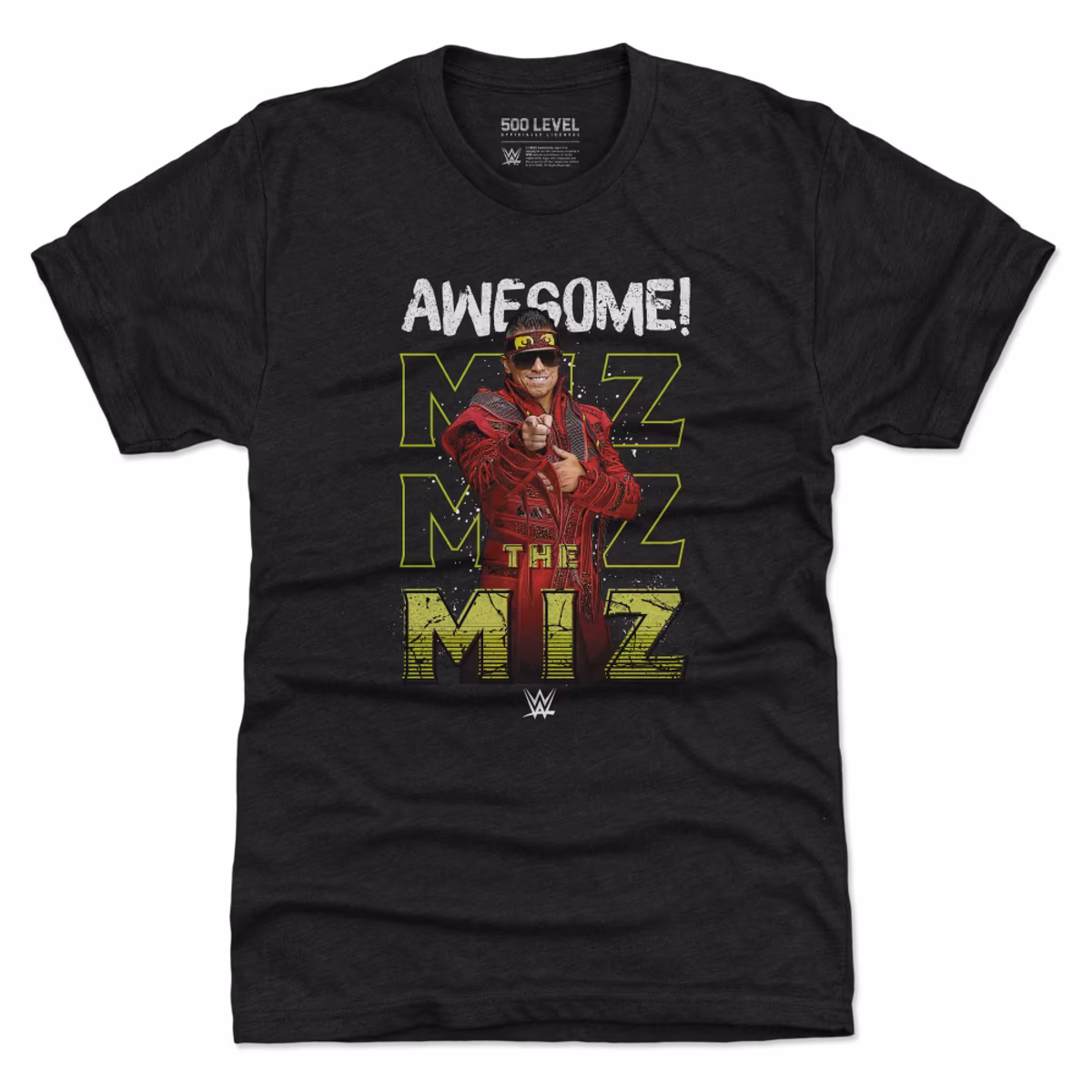 Men's 500 Level Black The Miz Repeat Premium Tri-Blend T-Shirt