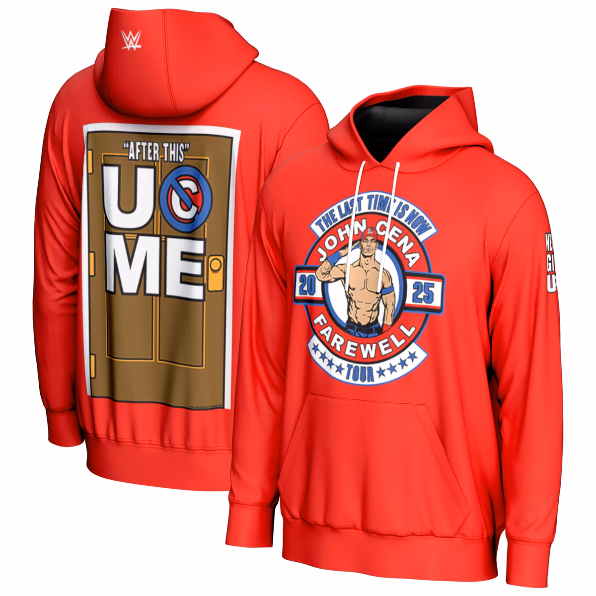 Men's ProSphere Red John Cena Farewell Tour Pullover Hoodie 2 Men's ProSphere Red John Cena Farewell Tour Pullover Hoodie