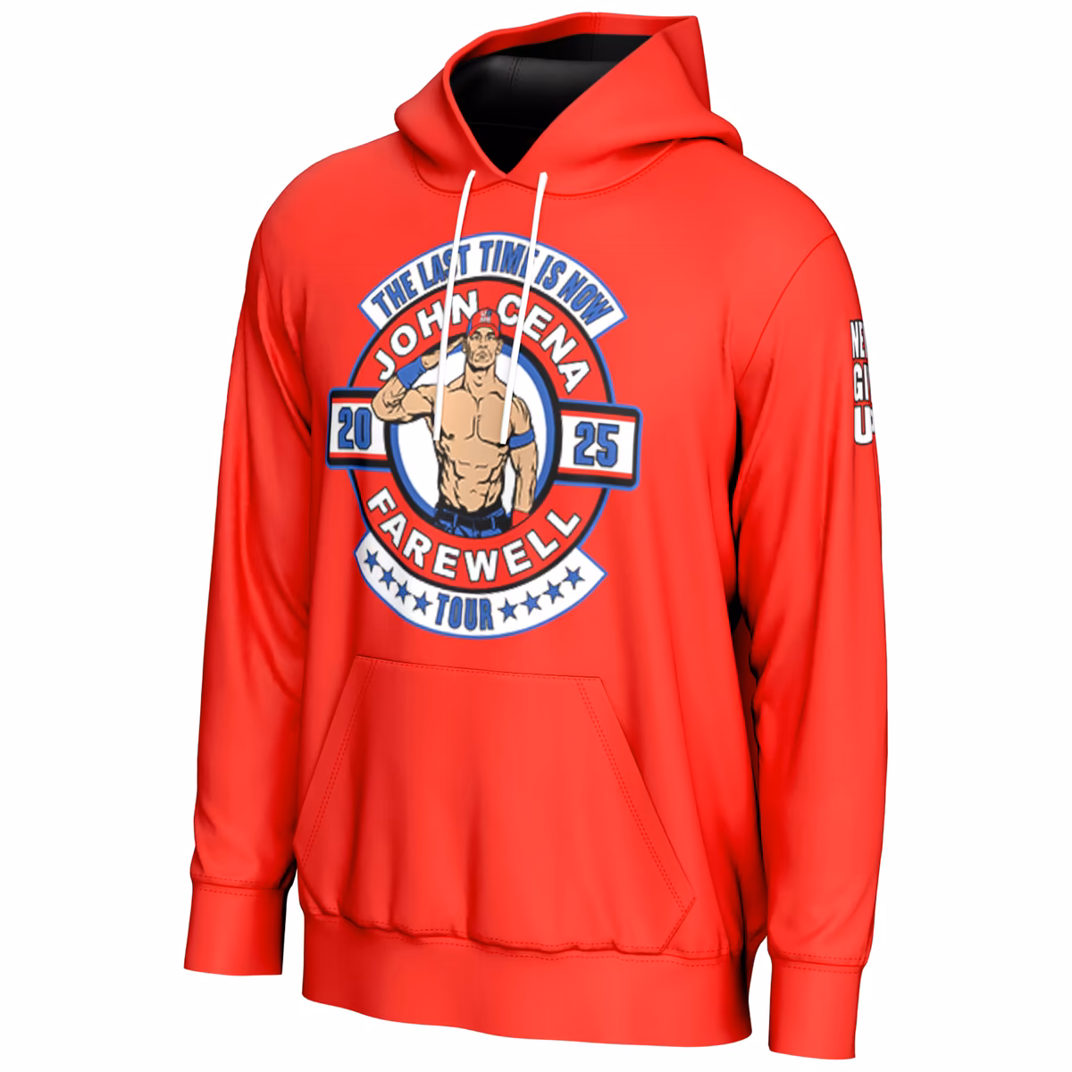 Men's ProSphere Red John Cena Farewell Tour Pullover Hoodie 3 Men's ProSphere Red John Cena Farewell Tour Pullover Hoodie