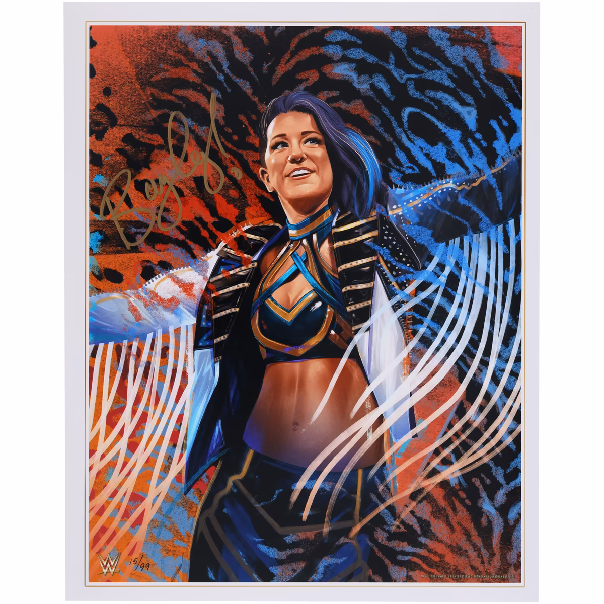 Bayley WWE Autographed 16" x 20" Jonathan Bartlett Art Print - Limited Edition of 99 8 Bayley WWE Autographed 16" x 20" Jonathan Bartlett Art Print - Limited Edition of 99