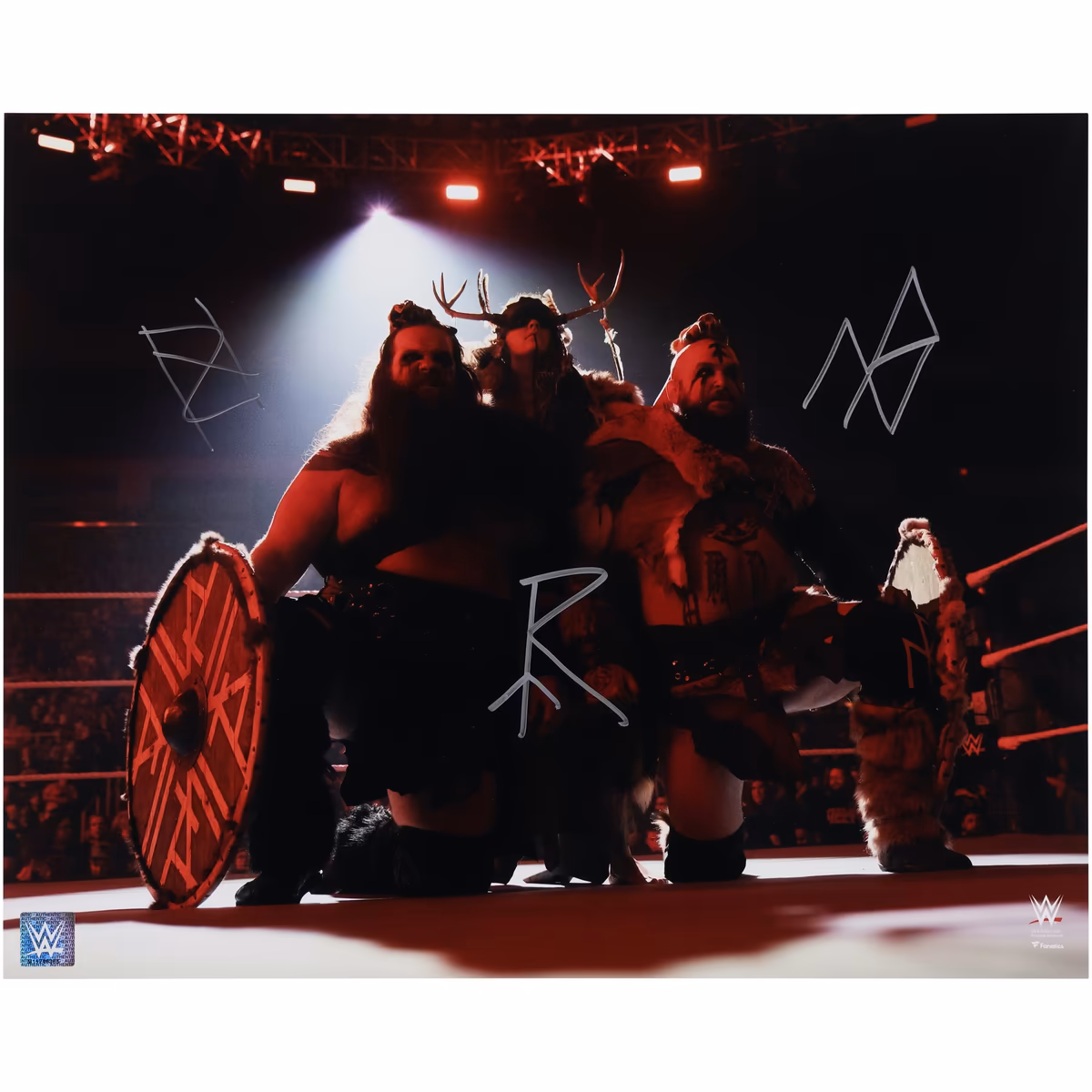 The Viking Raiders Multi-Signed WWE x Fanatics Authentic 16" x 20" In Ring Photograph featuring Erik, Ivar, and Valhalla 1 The Viking Raiders Multi-Signed WWE x Fanatics Authentic 16" x 20" In Ring Photograph featuring Erik, Ivar, and Valhalla