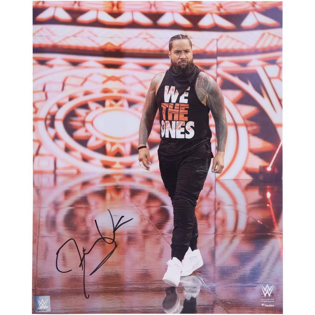Jimmy Uso WWE Autographed 16" x 20" Entrance Photograph 3 Jimmy Uso WWE Autographed 16" x 20" Entrance Photograph