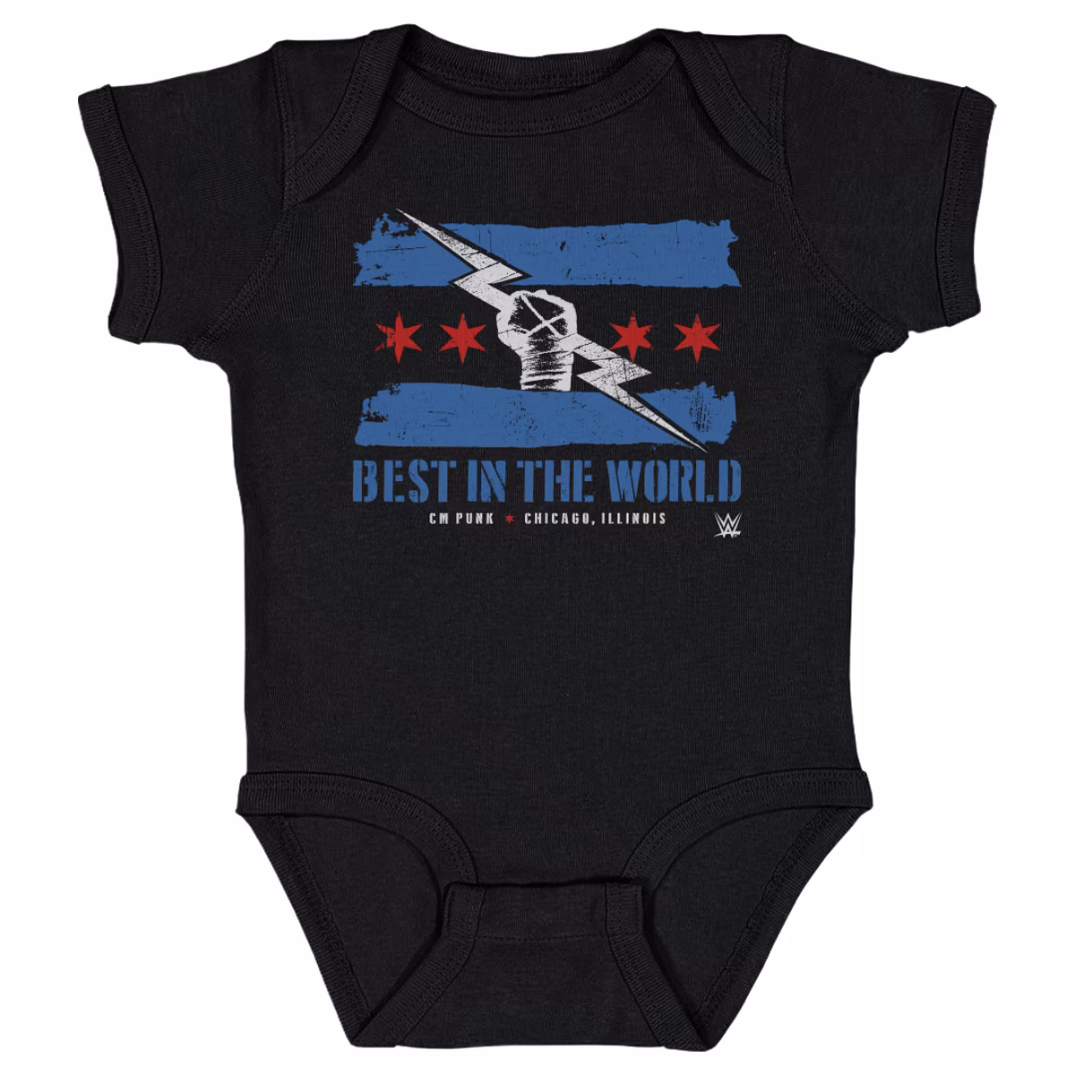 Infant 500 Level Black CM Punk Logo Flag Infant Bodysuit 8 Infant 500 Level Black CM Punk Logo Flag Infant Bodysuit