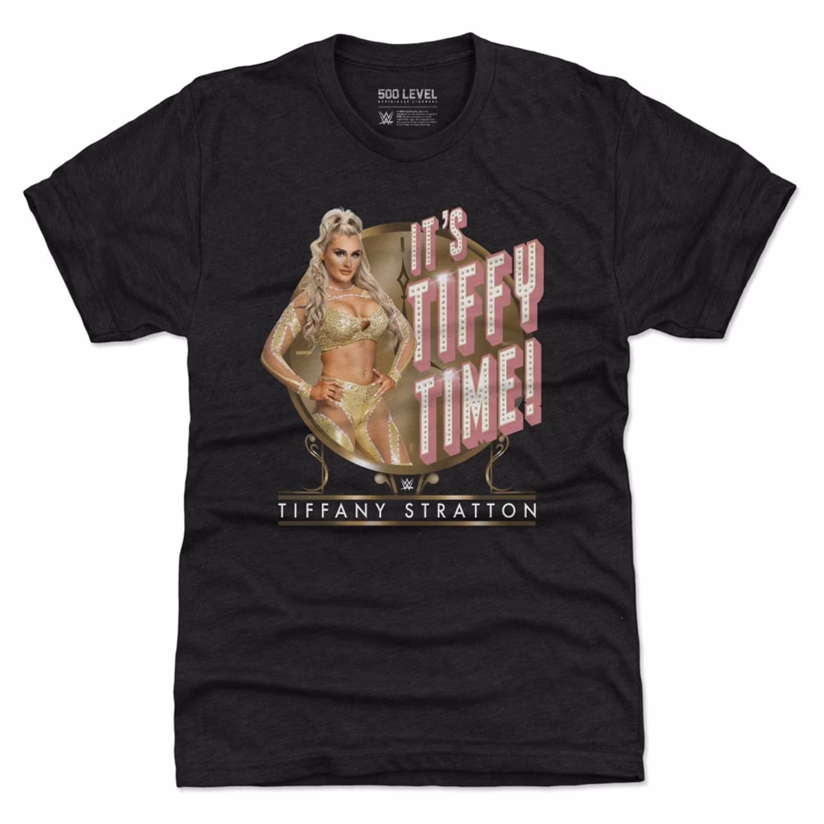 Men's 500 Level Heather Black Tiffany Stratton It's Tiffy Time Tri-Blend T-Shirt
