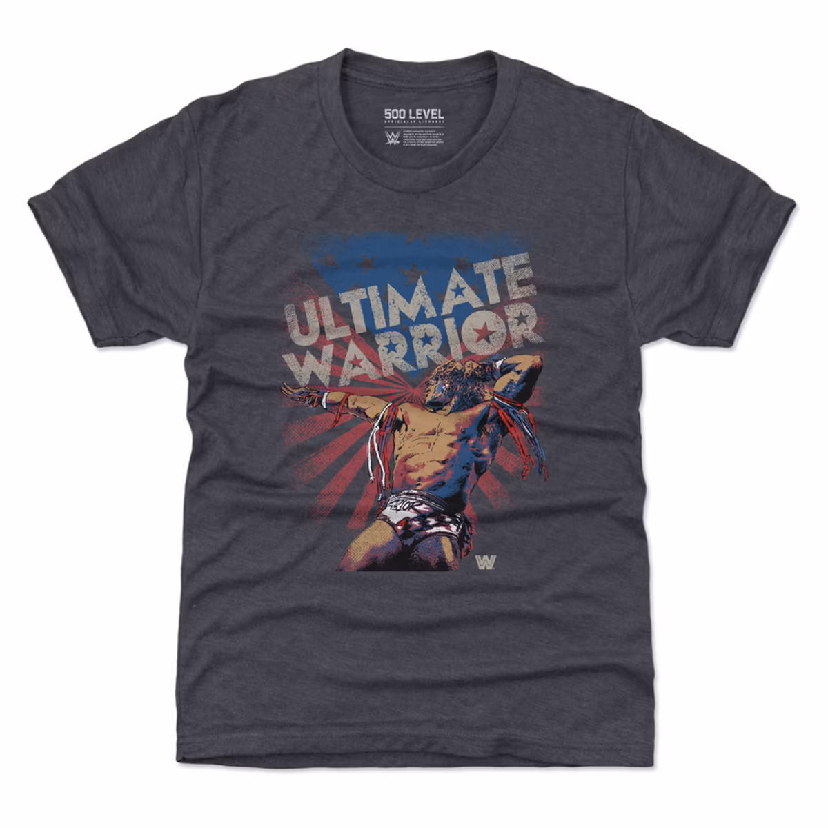 Youth 500 Level Heather Navy The Ultimate Warrior American Flag Tri-Blend T-Shirt 12 Youth 500 Level Heather Navy The Ultimate Warrior American Flag Tri-Blend T-Shirt