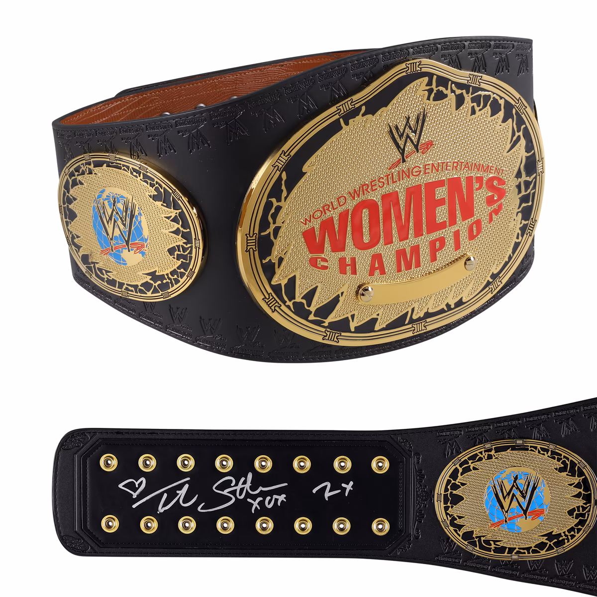 Trish Stratus WWE Autographed Women's Championship Attitude Era Replica Title Belt