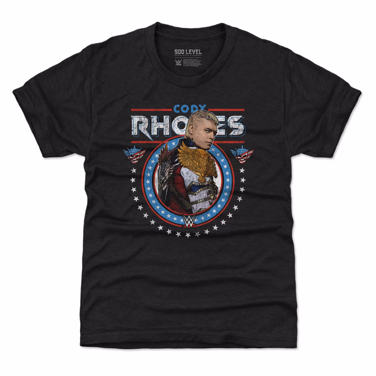 Youth 500 Level Heather Black Cody Rhodes Gritty T-Shirt 2 Youth 500 Level Heather Black Cody Rhodes Gritty T-Shirt