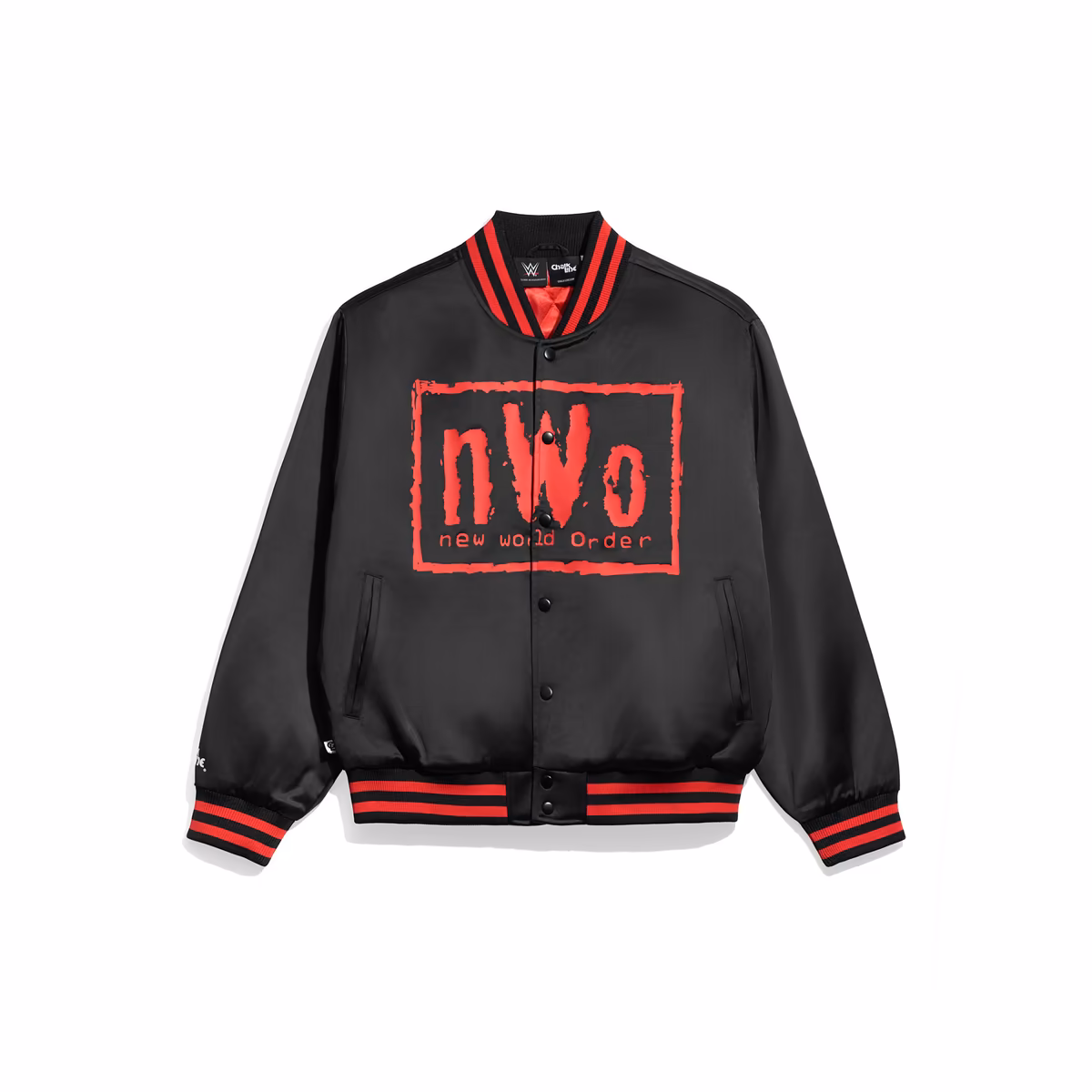 Men's Chalk Line Black nWo Wolfpac Quilted Satin Full-Snap Jacket 3 Men's Chalk Line Black nWo Wolfpac Quilted Satin Full-Snap Jacket