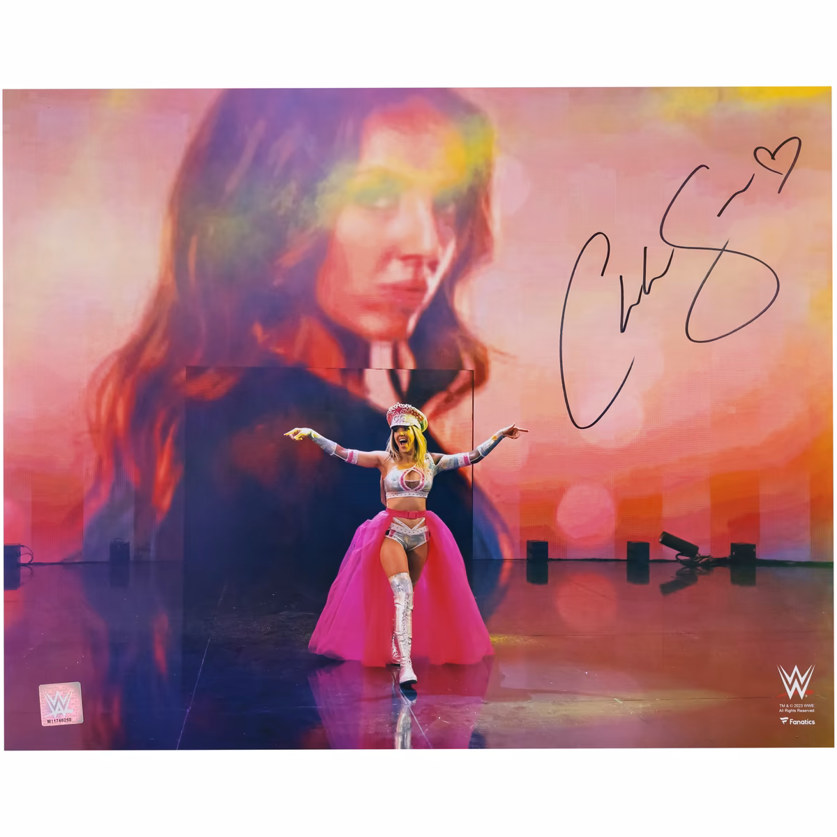Chelsea Green Autographed WWE x Fanatics Authentic 16" x 20" Entrance Arms Out Photograph 1 Chelsea Green Autographed WWE x Fanatics Authentic 16" x 20" Entrance Arms Out Photograph