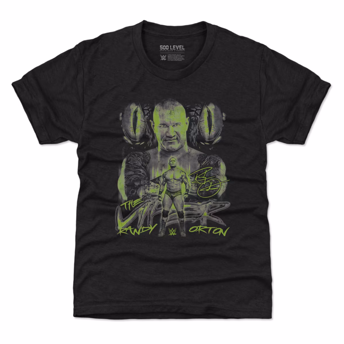 Youth 500 Level Heather Black Randy Orton The Viper Grunge T-Shirt 11 Youth 500 Level Heather Black Randy Orton The Viper Grunge T-Shirt