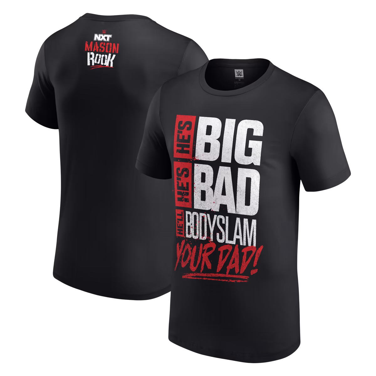 Men's Black Mason Rook Big Bad Bodyslam Your Dad T-Shirt