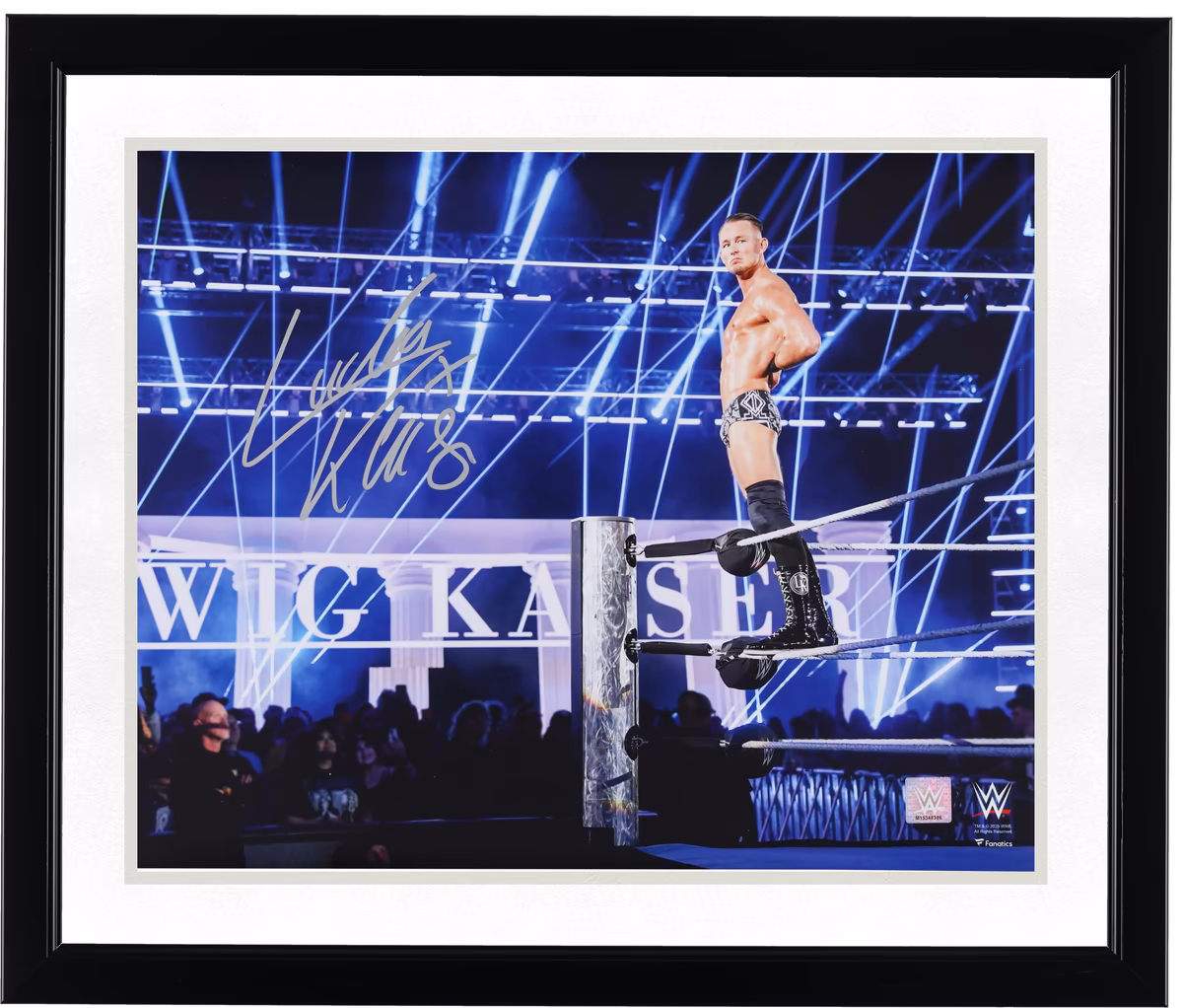 Ludwig Kaiser WWE Autographed 16" x 20" Standing On The Ropes Entrance Photograph 3 Ludwig Kaiser WWE Autographed 16" x 20" Standing On The Ropes Entrance Photograph