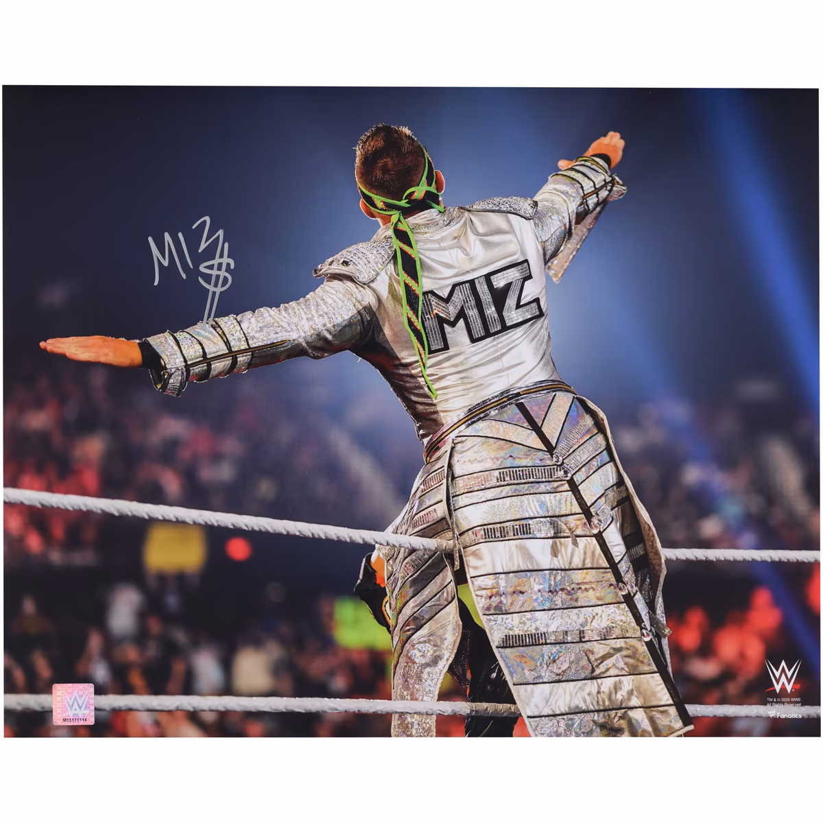 The Miz WWE Autographed 16" x 20" Tope Rope Pose Photograph