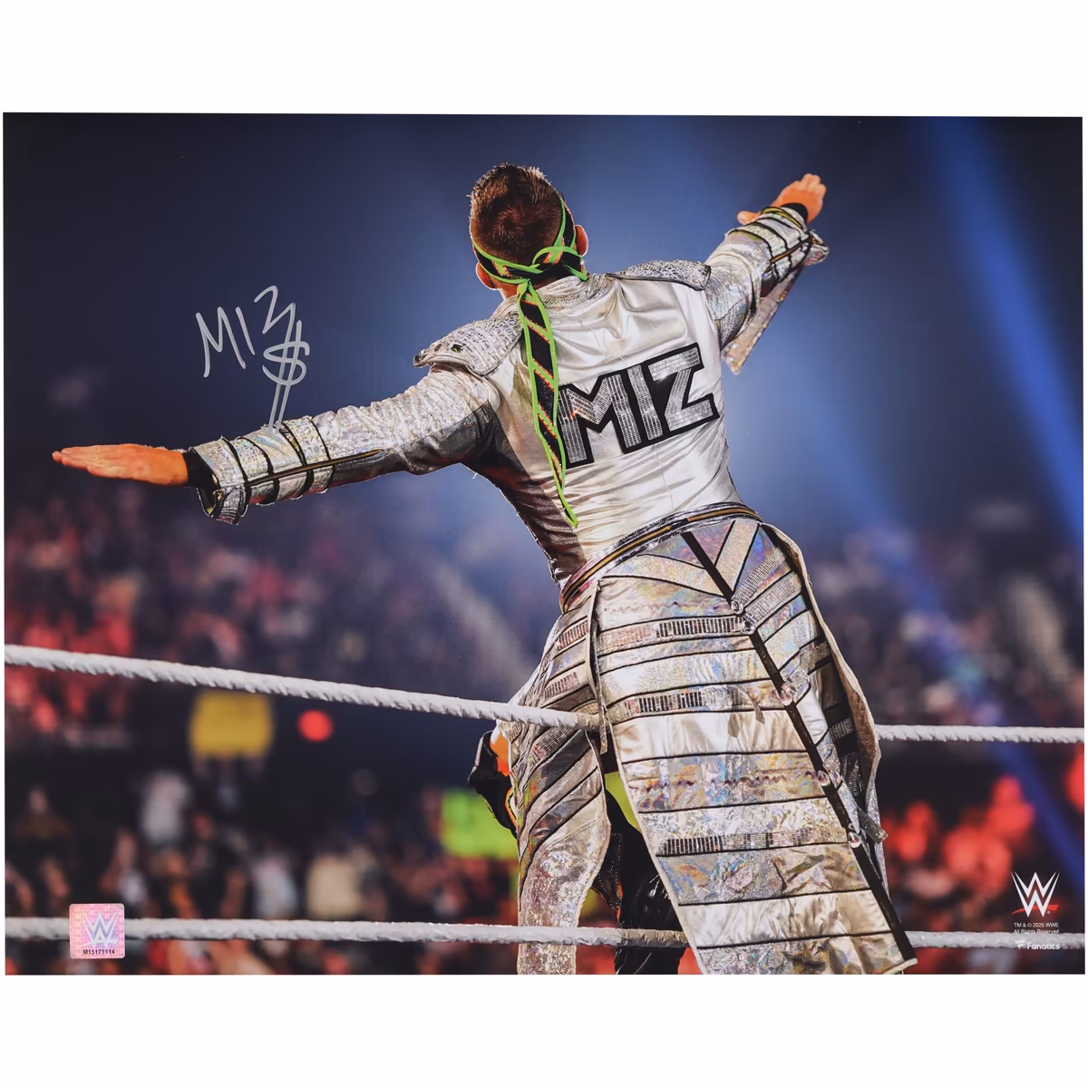 The Miz WWE Autographed 16" x 20" Tope Rope Pose Photograph