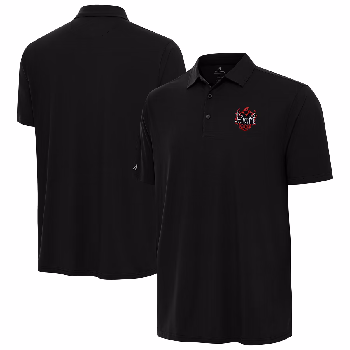 Men's Antigua Black Penta Era Polo 9 Men's Antigua Black Penta Era Polo