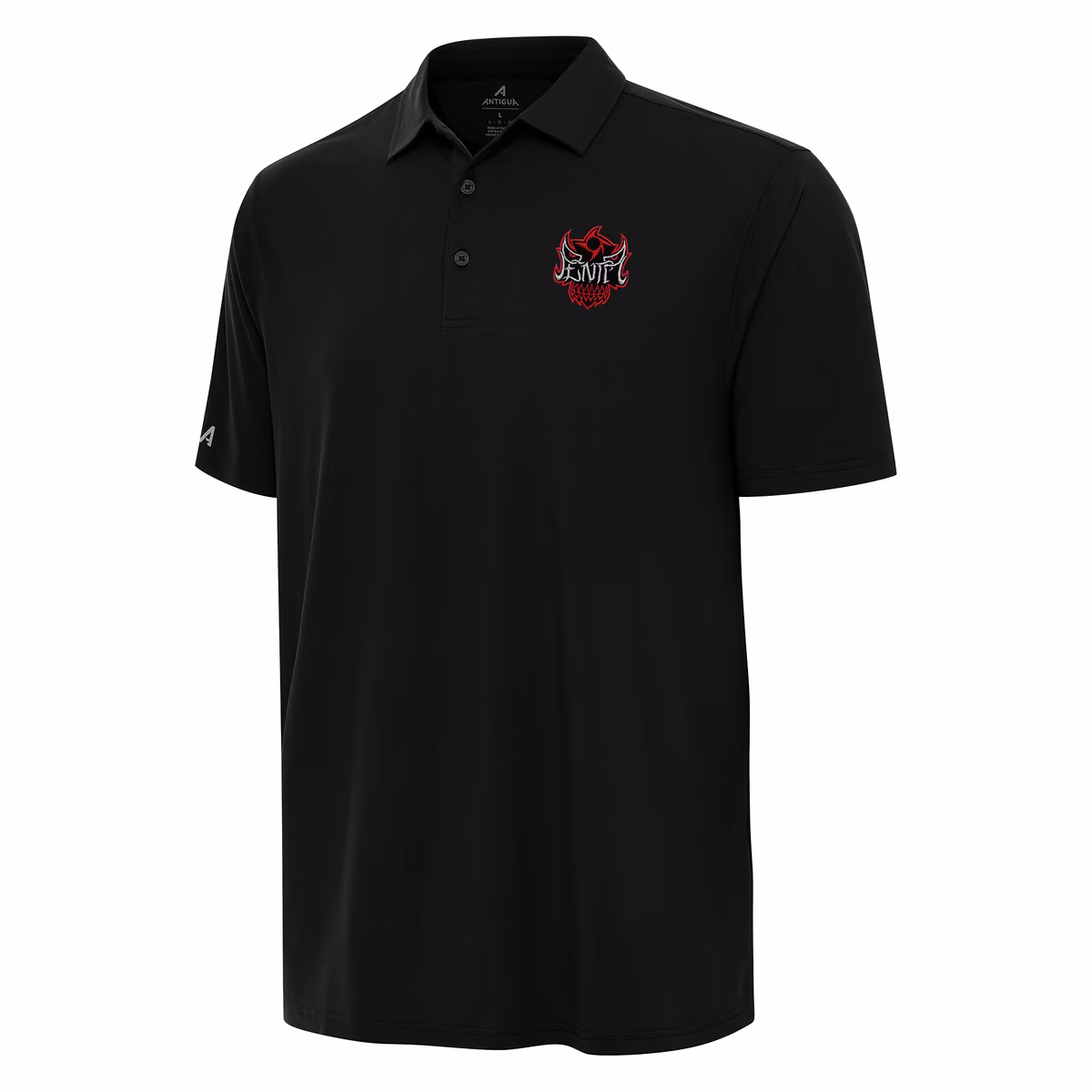 Men's Antigua Black Penta Era Polo 3 Men's Antigua Black Penta Era Polo