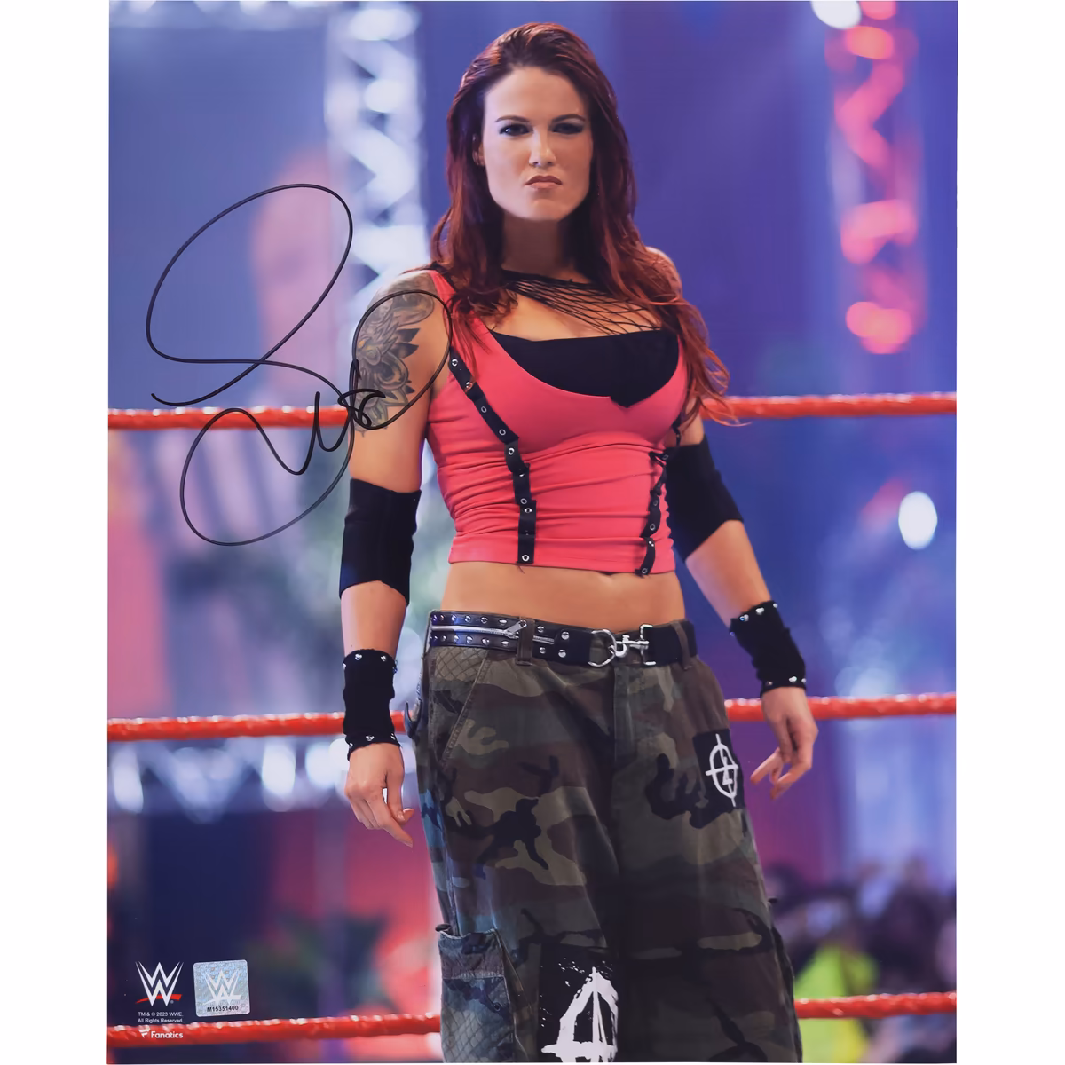 Lita WWE Autographed 16" x 20" Entrance Photograph