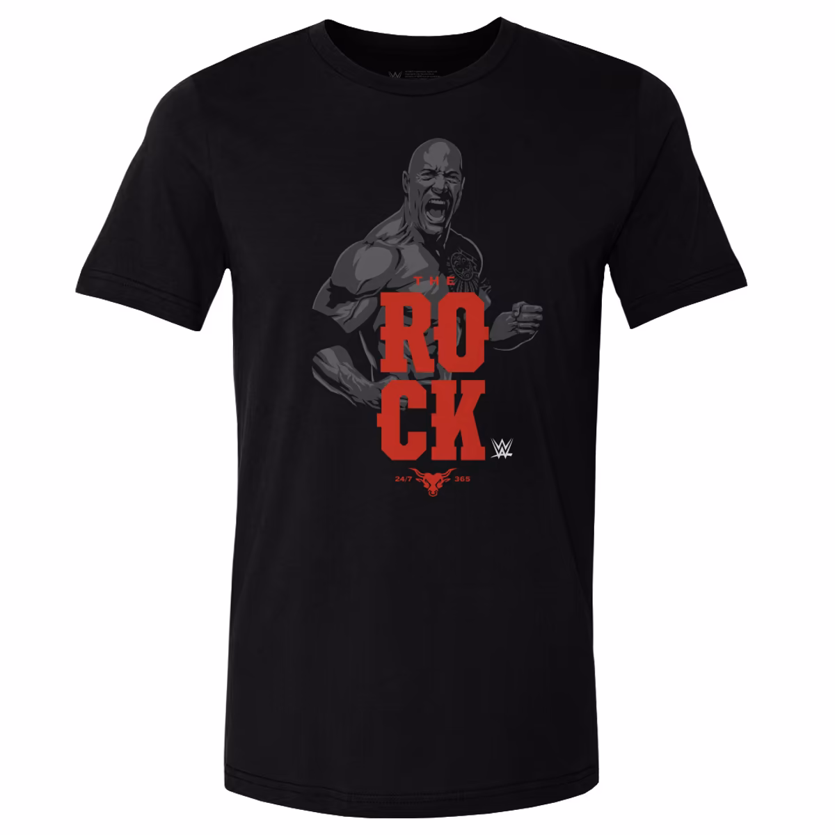 Men's 500 Level Black The Rock Vector T-Shirt 6 Men's 500 Level Black The Rock Vector T-Shirt